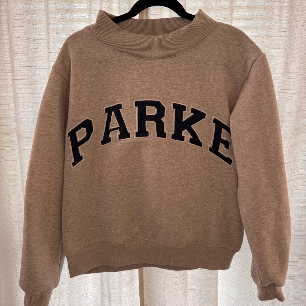 Parke Mock Neck Sweatshirt – Blue/Grey Lettering | Size S/M